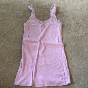 Pink lacey tank top